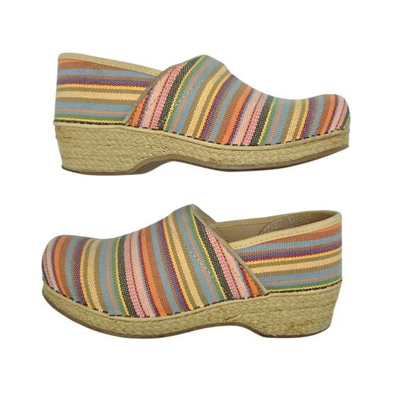 Dansko Jute Pro Multi Stripe Professional Clogs EU 40 | US 9.5-10 - Picture 2 of 9